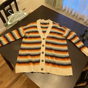 American Eagle Stripped Cardigan